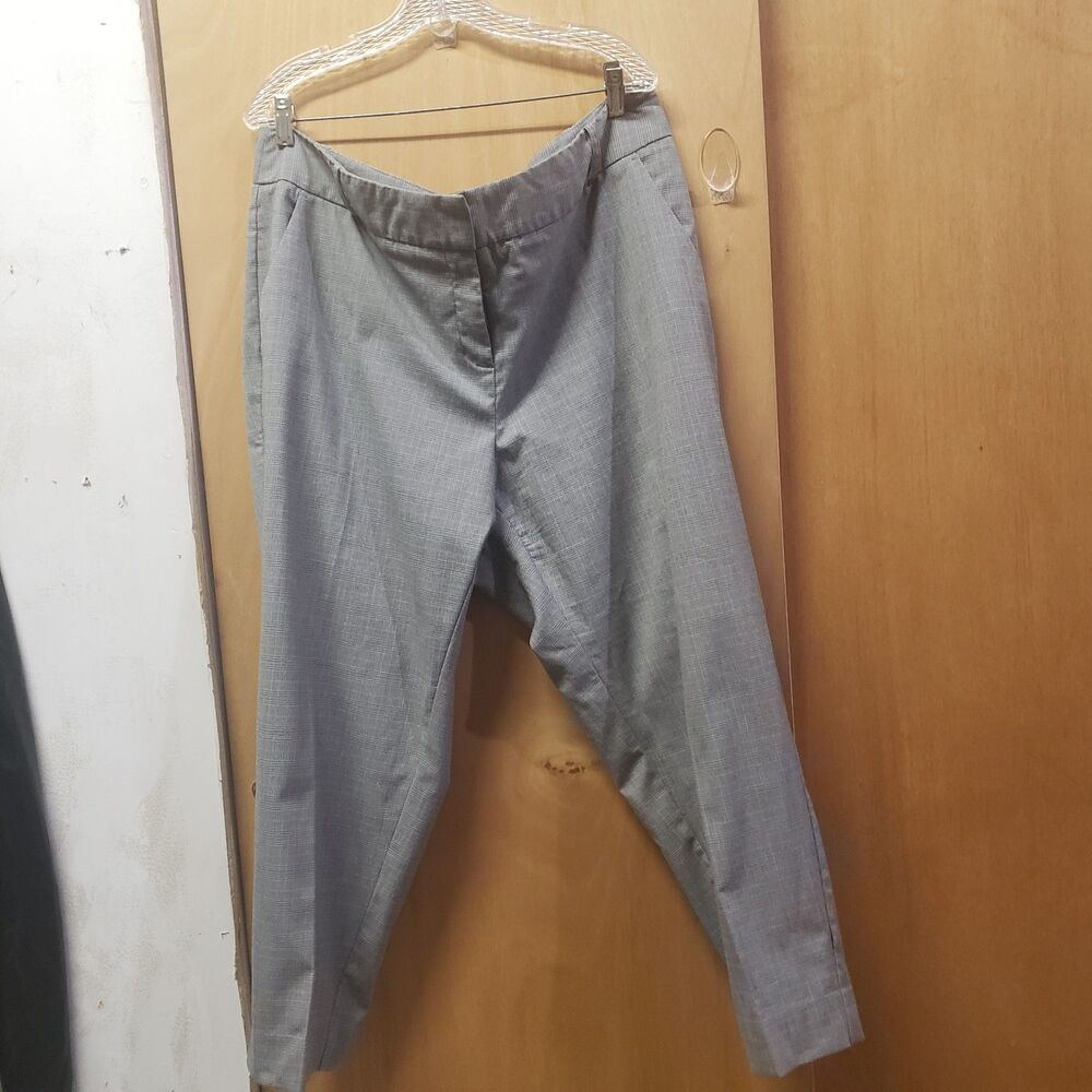 Worthington Glen plaid straight leg pants Sz 18W Curvy Fit UUU inseam 29"